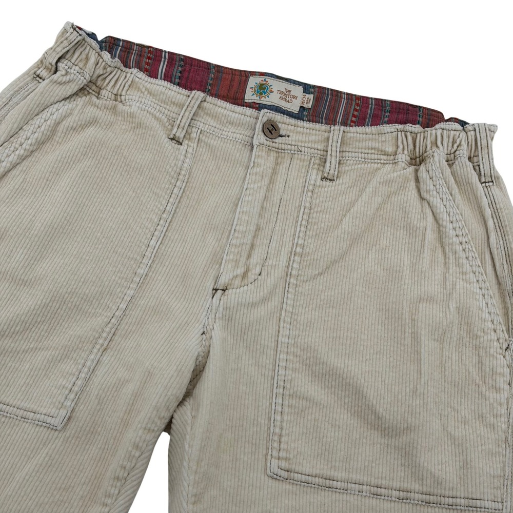The Territory Ahead Mens 34x34 Corduroy Utility Fatigue Pants Beige Y2K Style